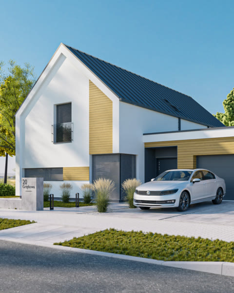 Rysunek projektowy z dokumentacji architektoniczno-budowlanej
